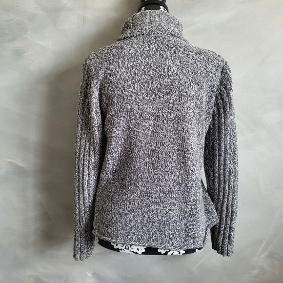 J. JILL BICONSTITUENT FIBER BLEND TURTLENECK GRAY RN 97641 SIZE M - Picture 4 of 11